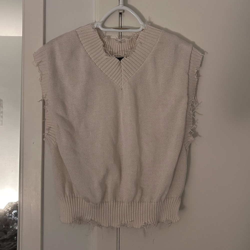 Distressed Sweater Vest